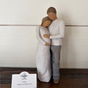 Willow Tree Home Figurine, Pregnant Embrace, Expecting Couple Figurine